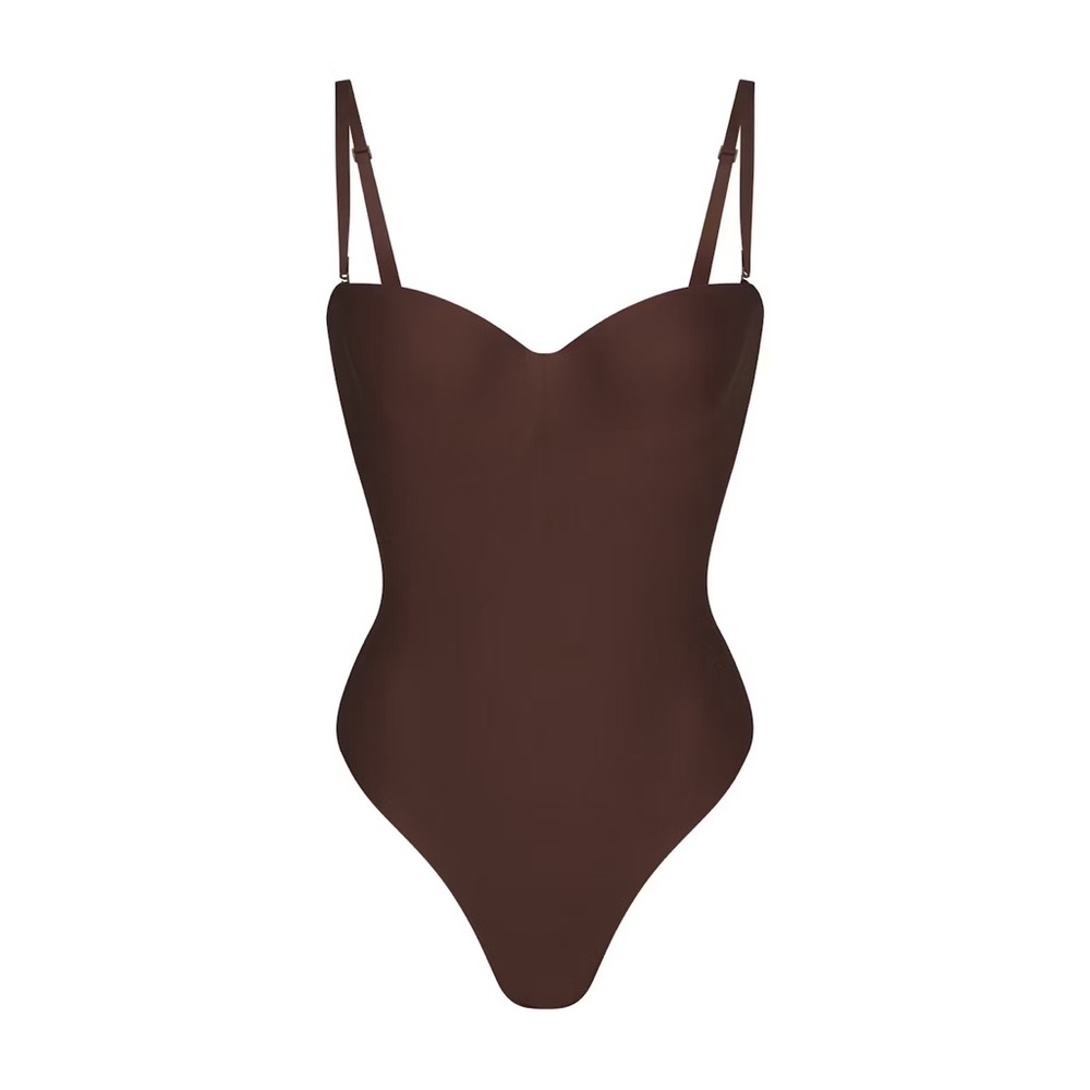 SKIMS BODY CONTOUR LIFT UNDERWIRE THONG BODYSUIT SIZE S SMALL COCOA NWT NEW - Picture 10 of 10